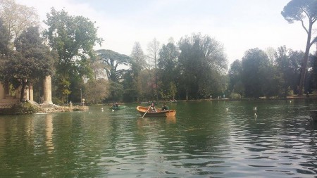 Lake in Villa Borghese, Rome, Italy photo by Efi Mourizaki